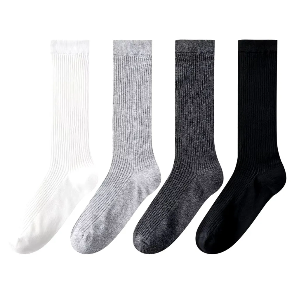 Preppy Style Ribbed Thin Socks