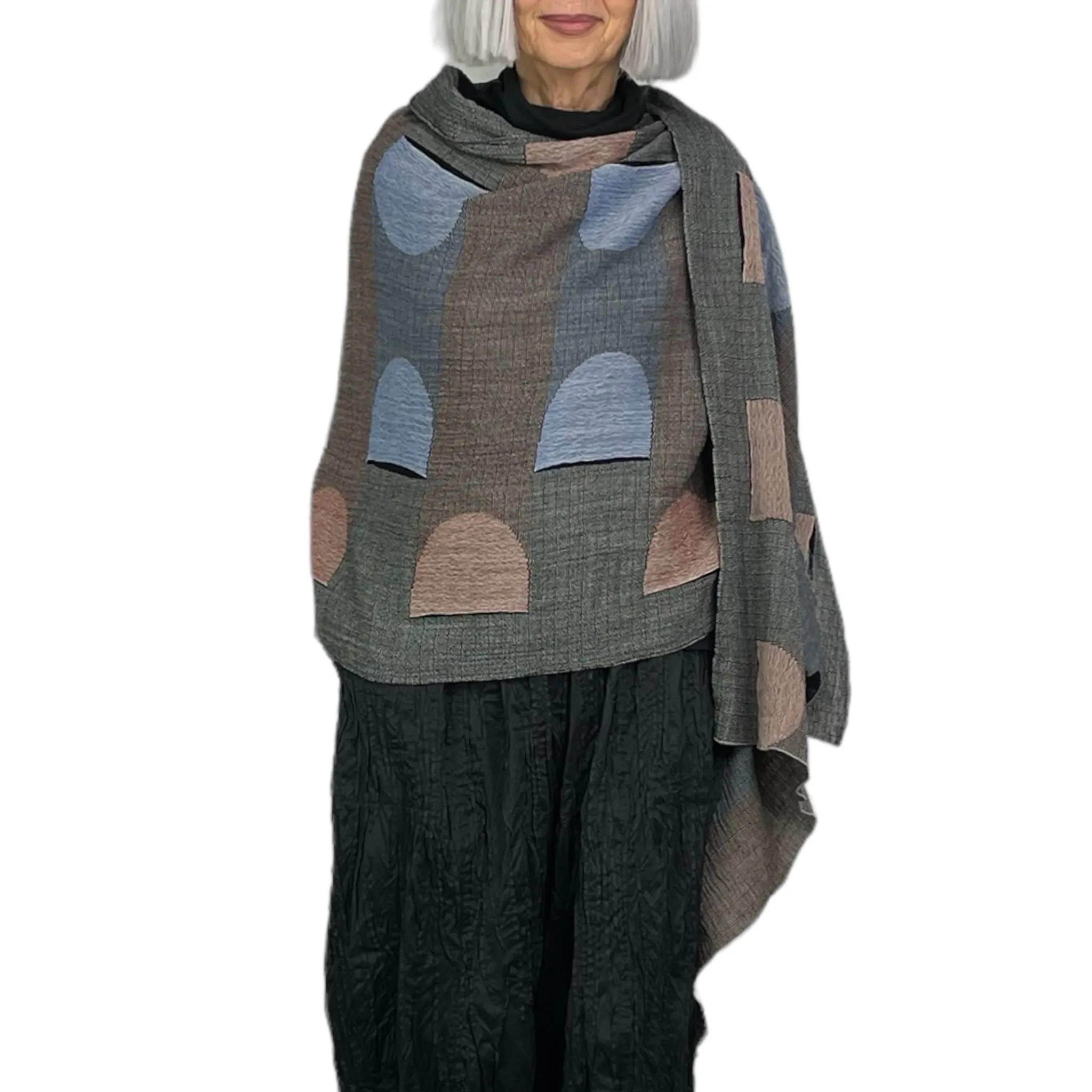 SEMI-CIRCULAR ONE-ARM SHAWL