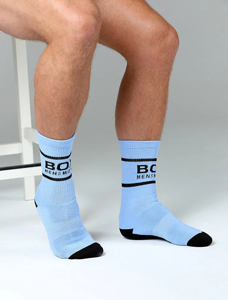 Soft Blue Lux Sports Socks