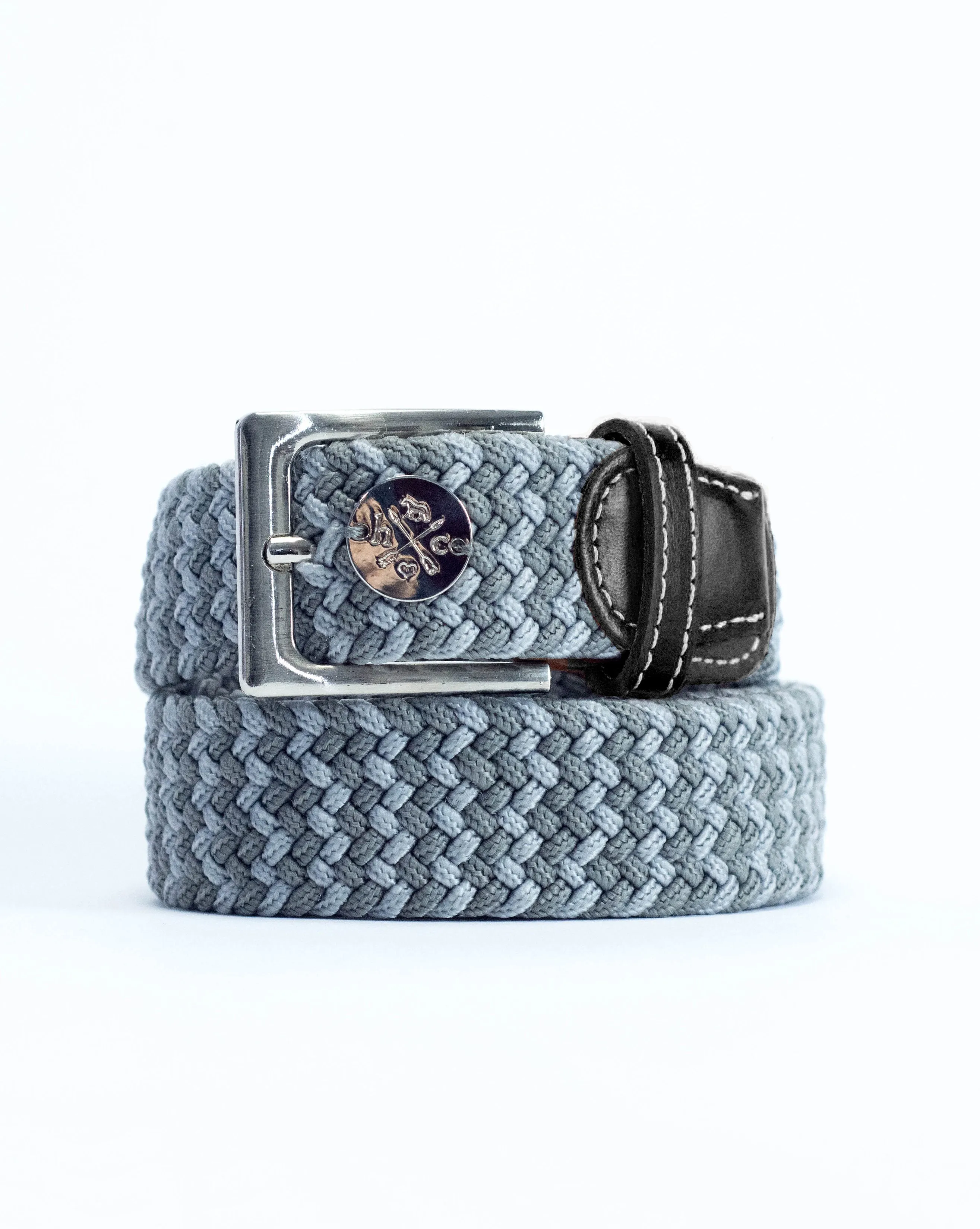 The Derby Belt - Black Leather Dapple Grey