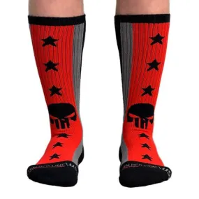 Thin Red Line Skull Performance Socks