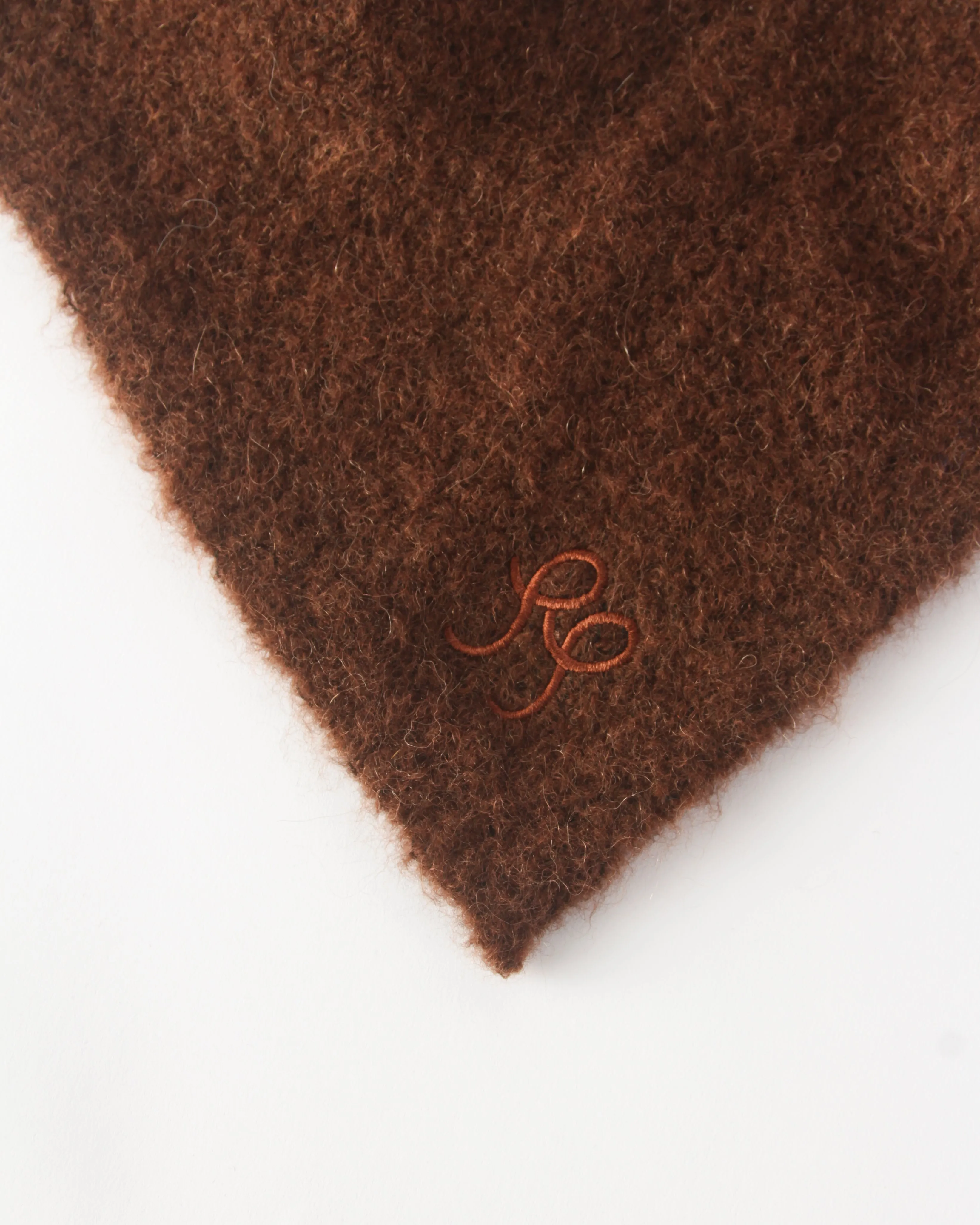 Triangle Scarf Alpaca Brown