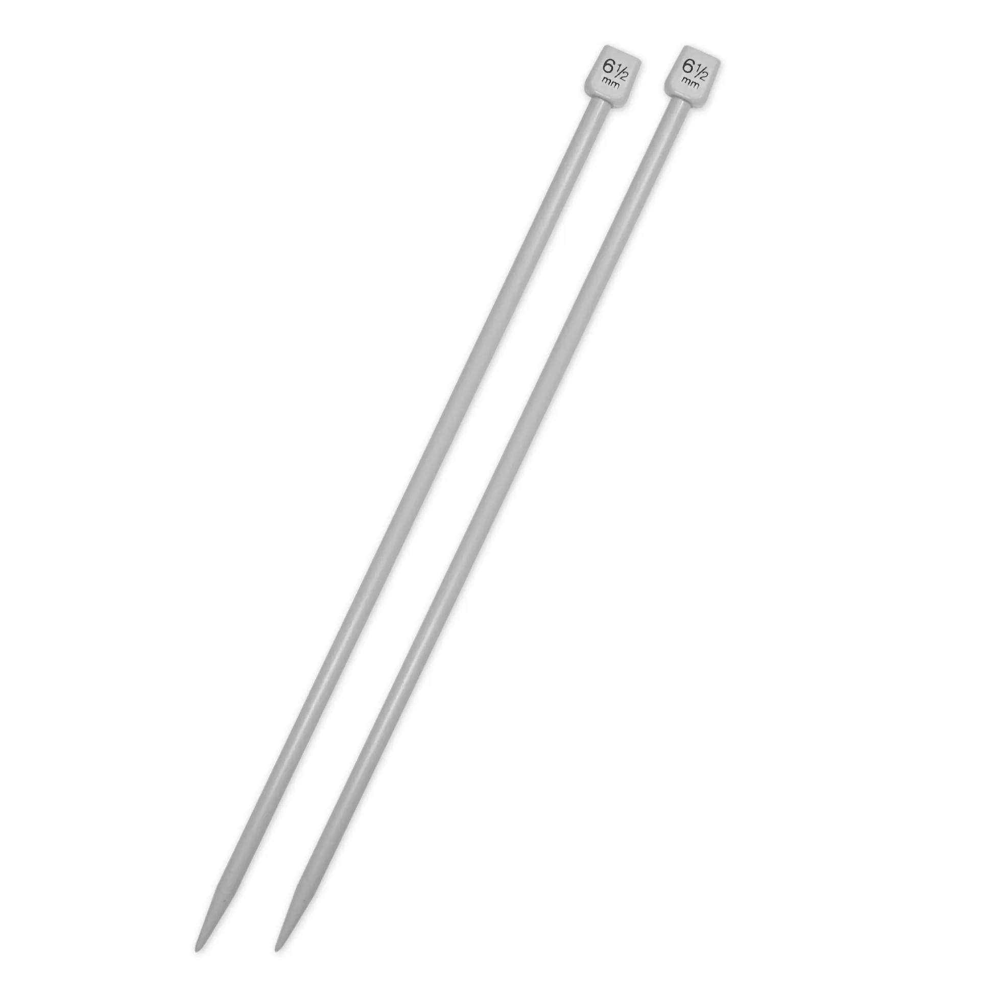 UNIQUE KNITTING Single Point Knitting Needles 30cm (12") Plastic - 6.5mm/US 10.5