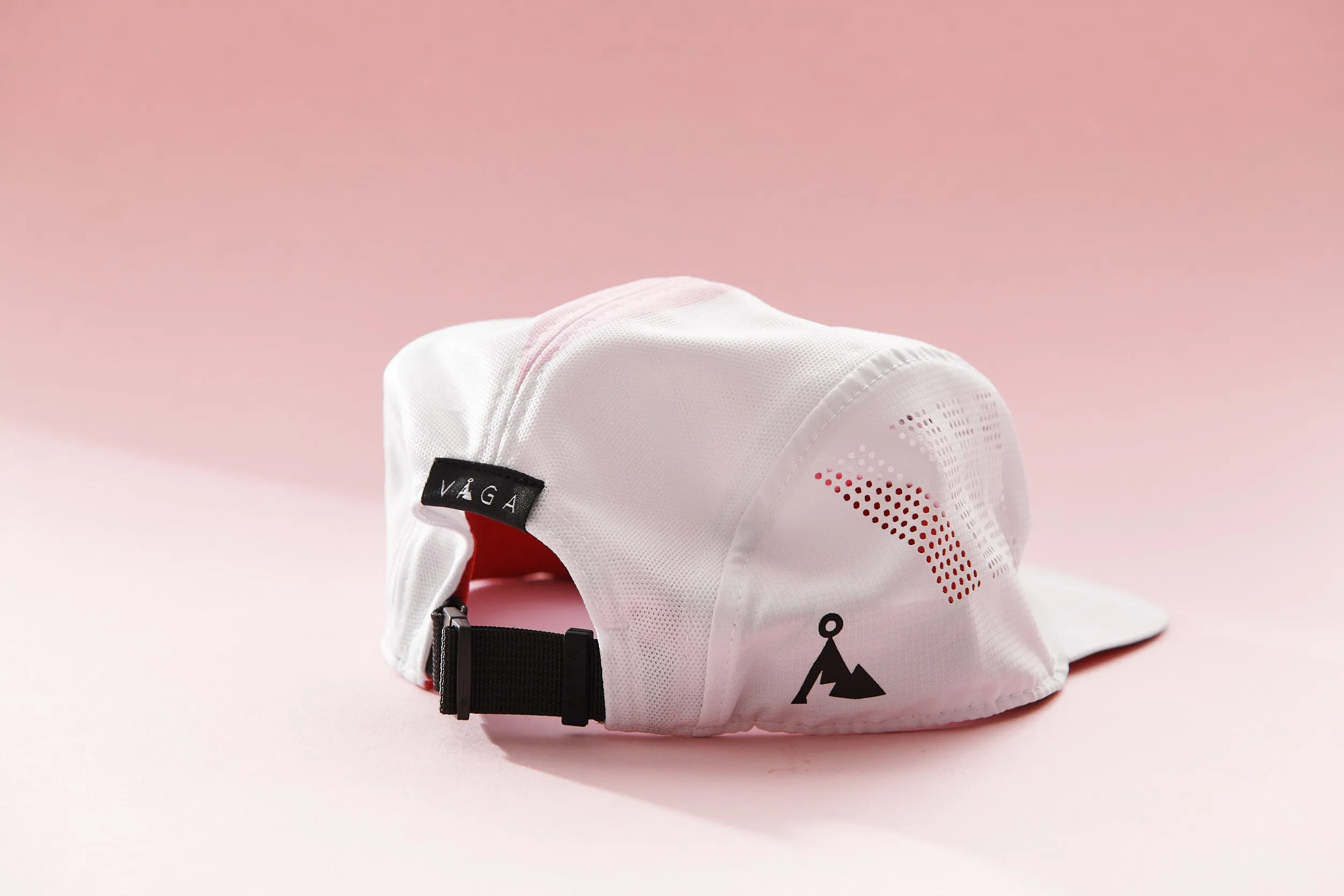 VAGA Feather Racing Cap - White/Neon Pink/Flame Red/Navy