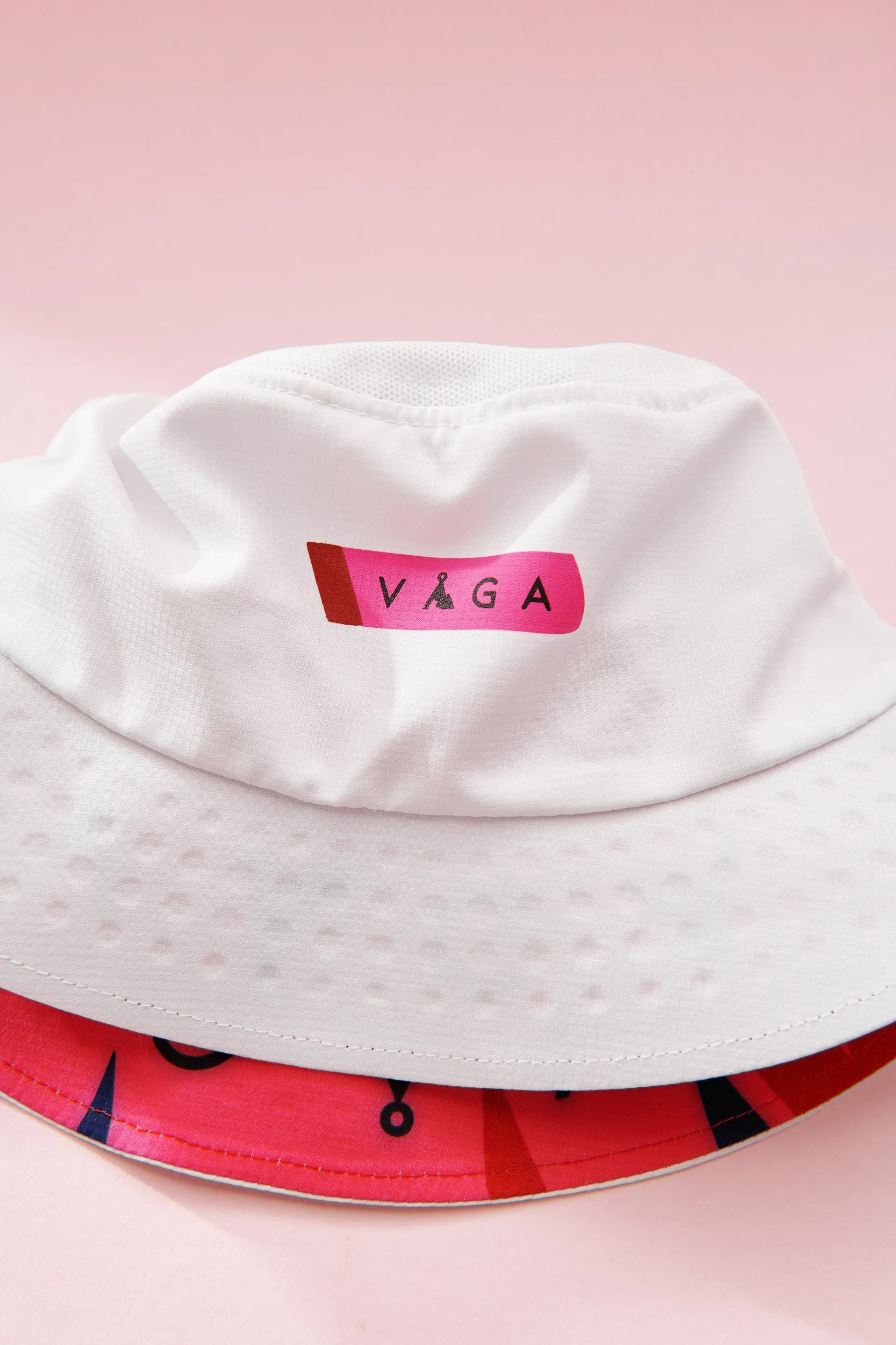 VAGA Feather Racing Cap - White/Neon Pink/Flame Red/Navy