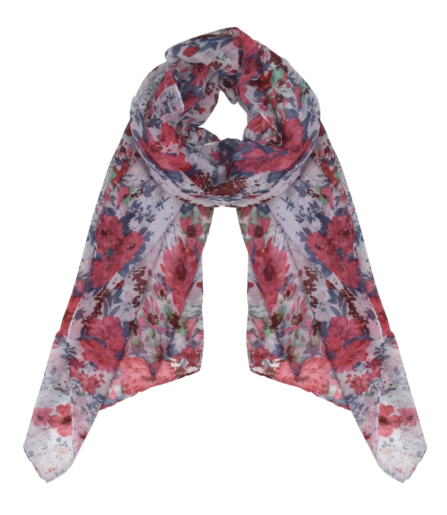 Womens Summer Fashion Hibiscus Floral Lightweight Scarf