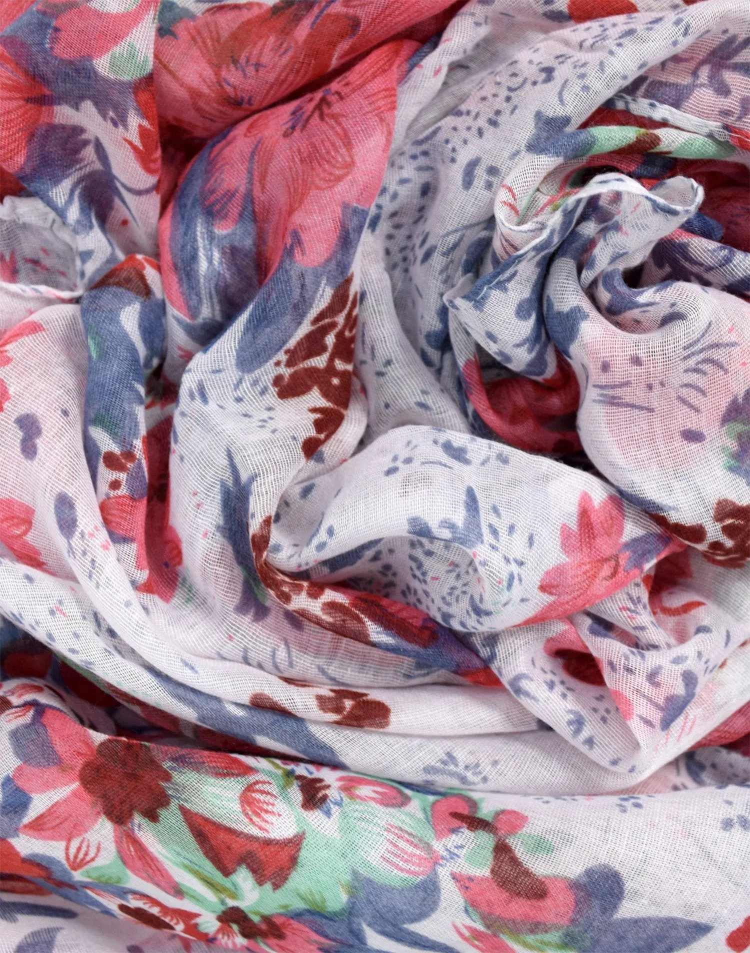 Womens Summer Fashion Hibiscus Floral Lightweight Scarf