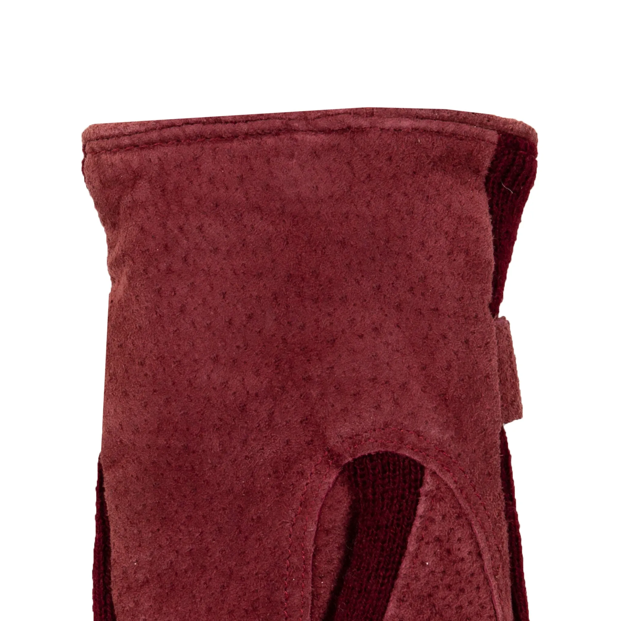 Women's Three-Point Fleece-Lined Suede Gloves