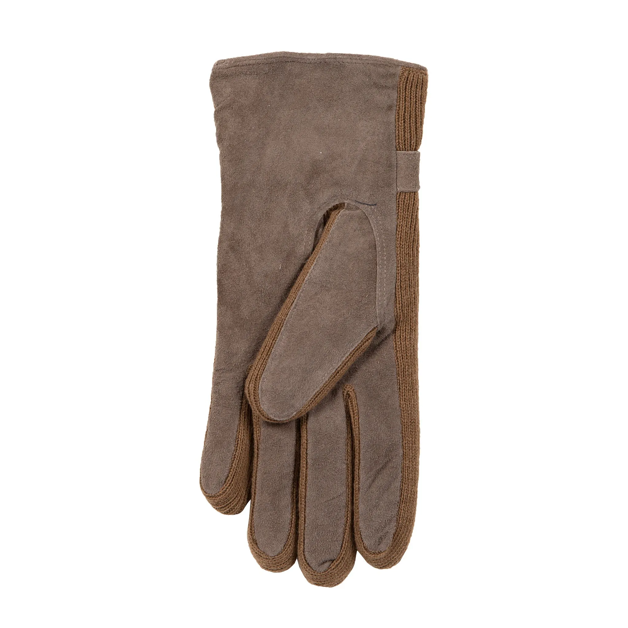 Women's Three-Point Fleece-Lined Suede Gloves