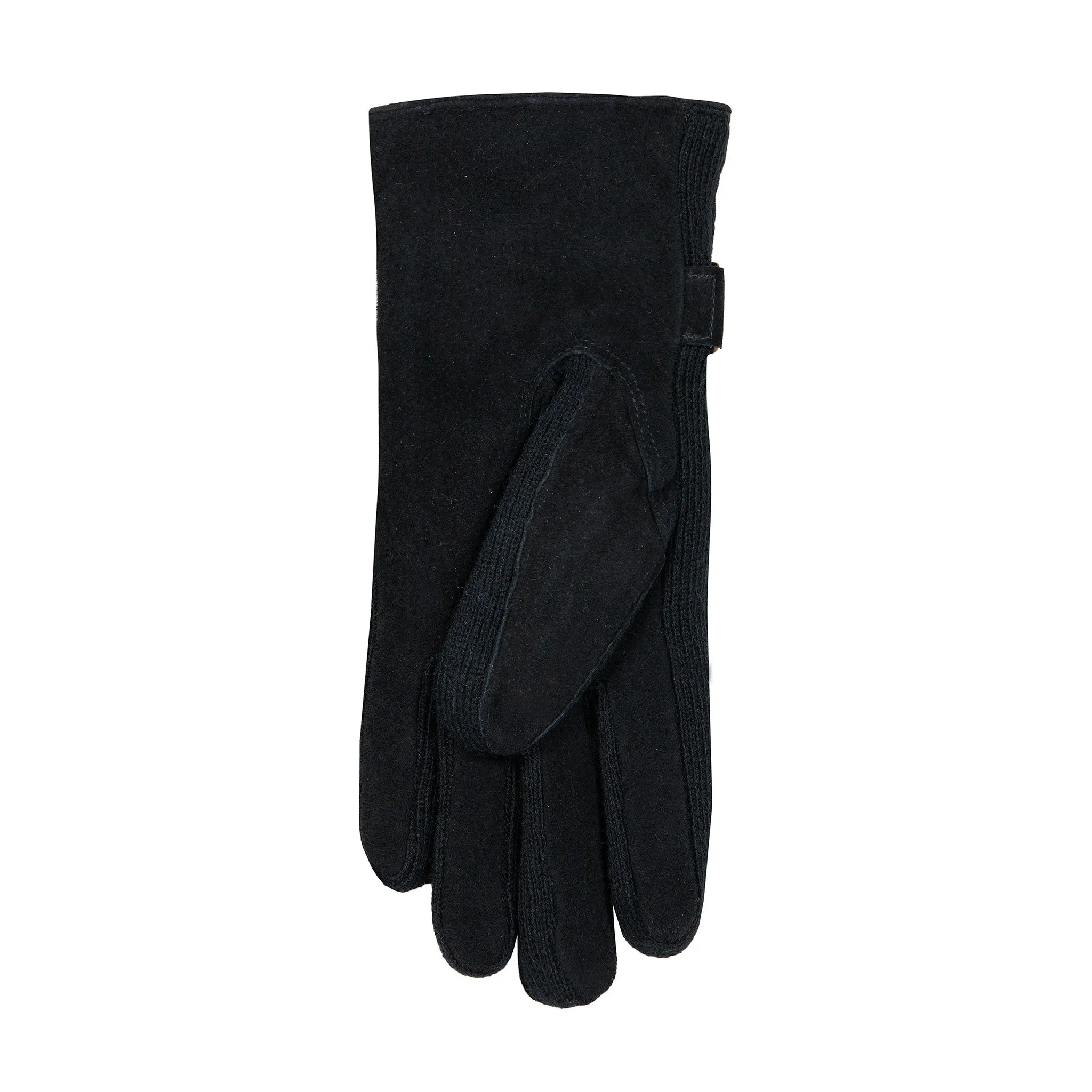 Women's Three-Point Fleece-Lined Suede Gloves