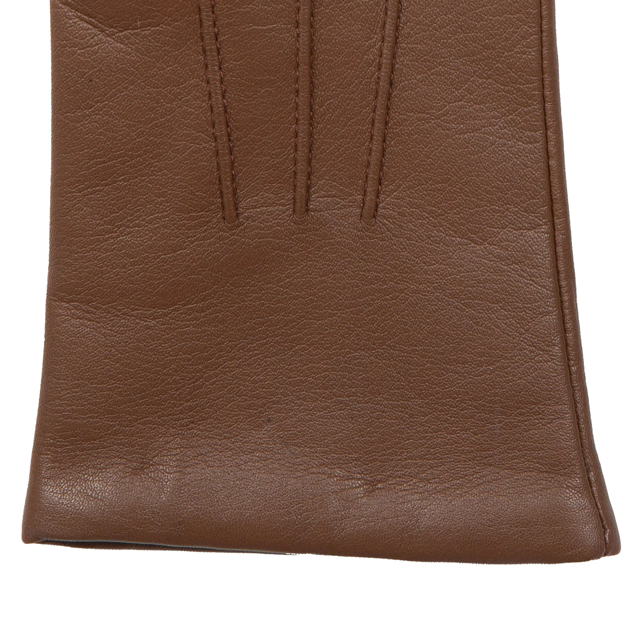 Women's Three-Point Lined Leather Gloves