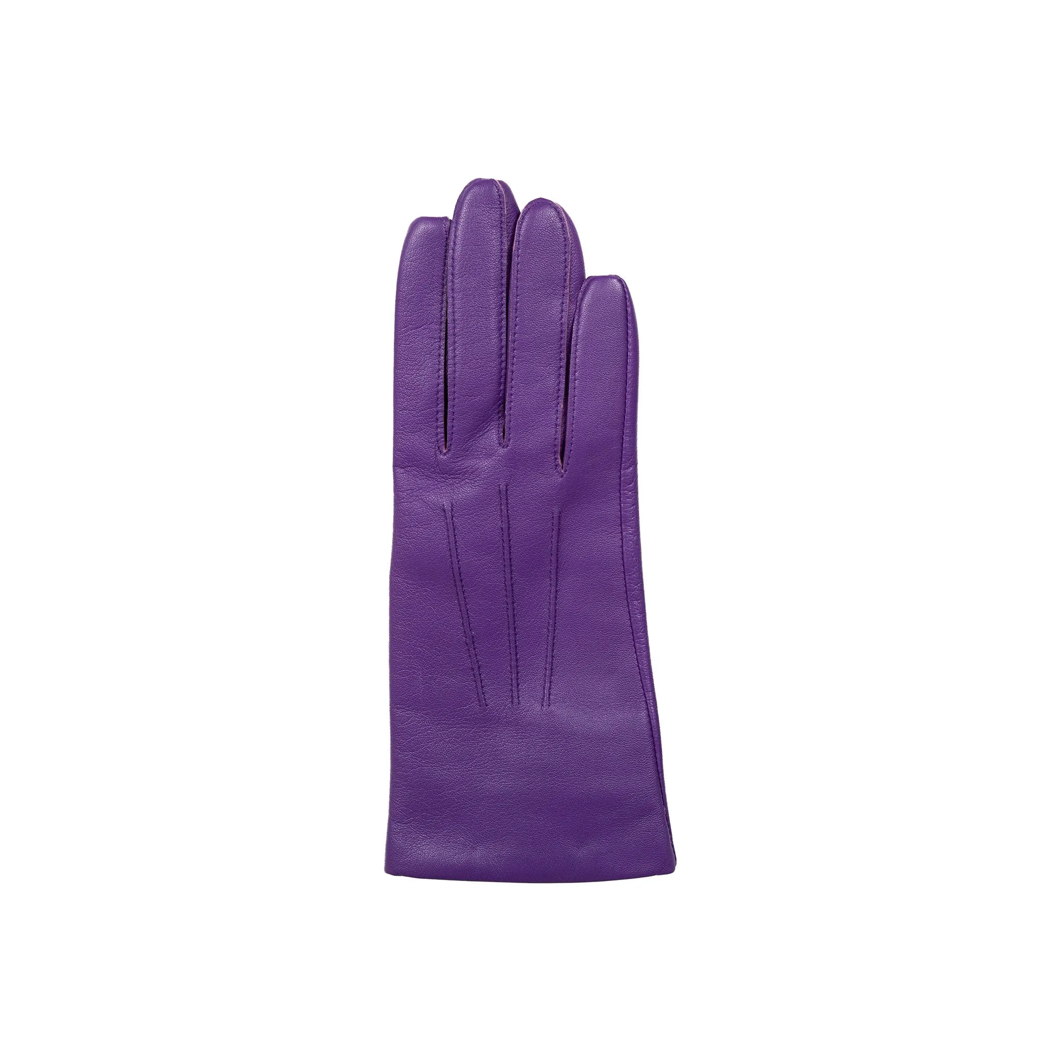 Women's Three-Point Lined Leather Gloves