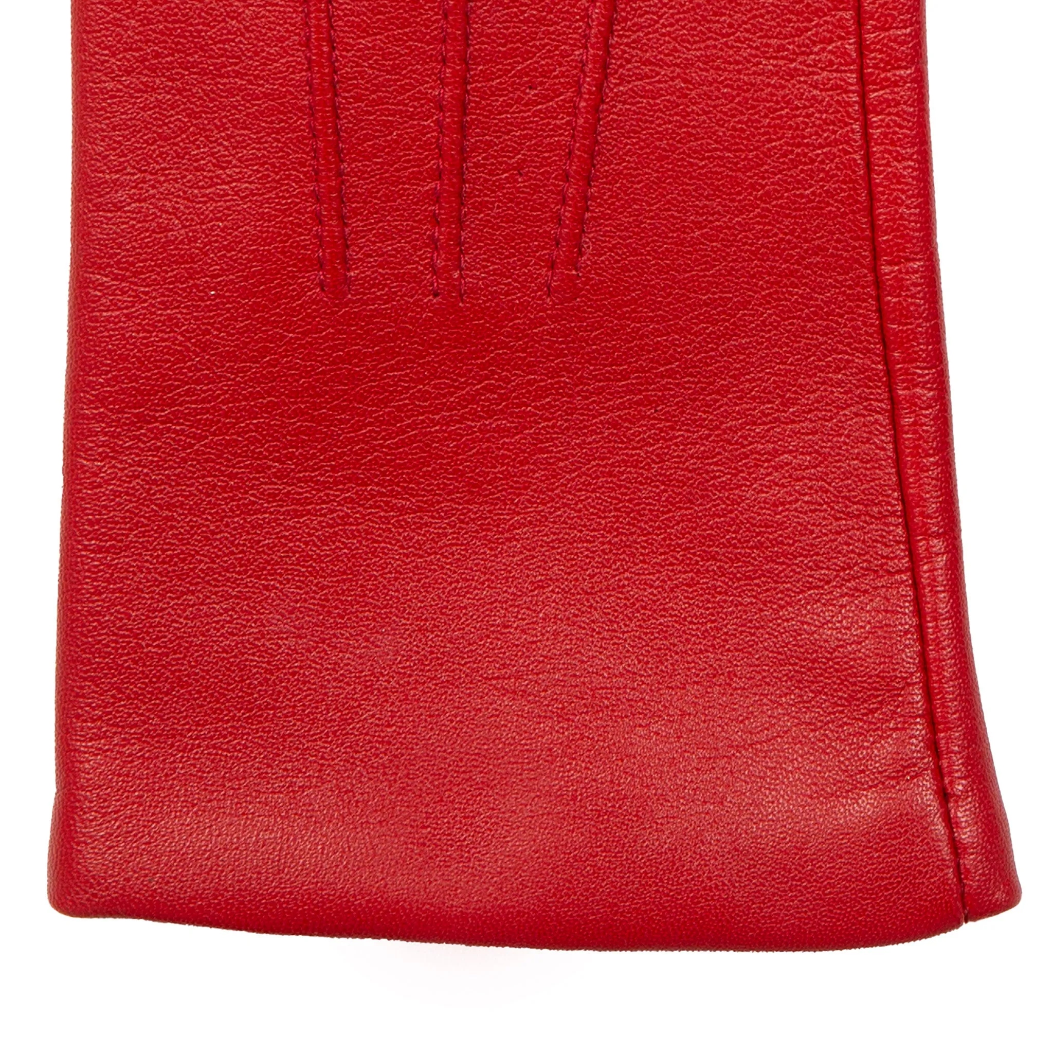 Women's Three-Point Lined Leather Gloves