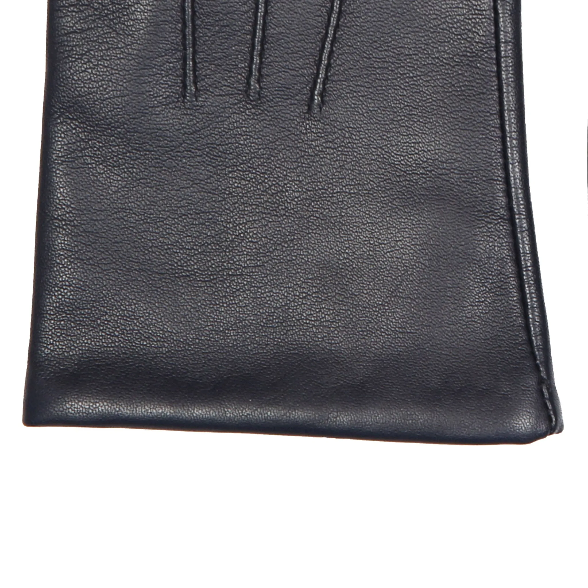 Women's Three-Point Lined Leather Gloves