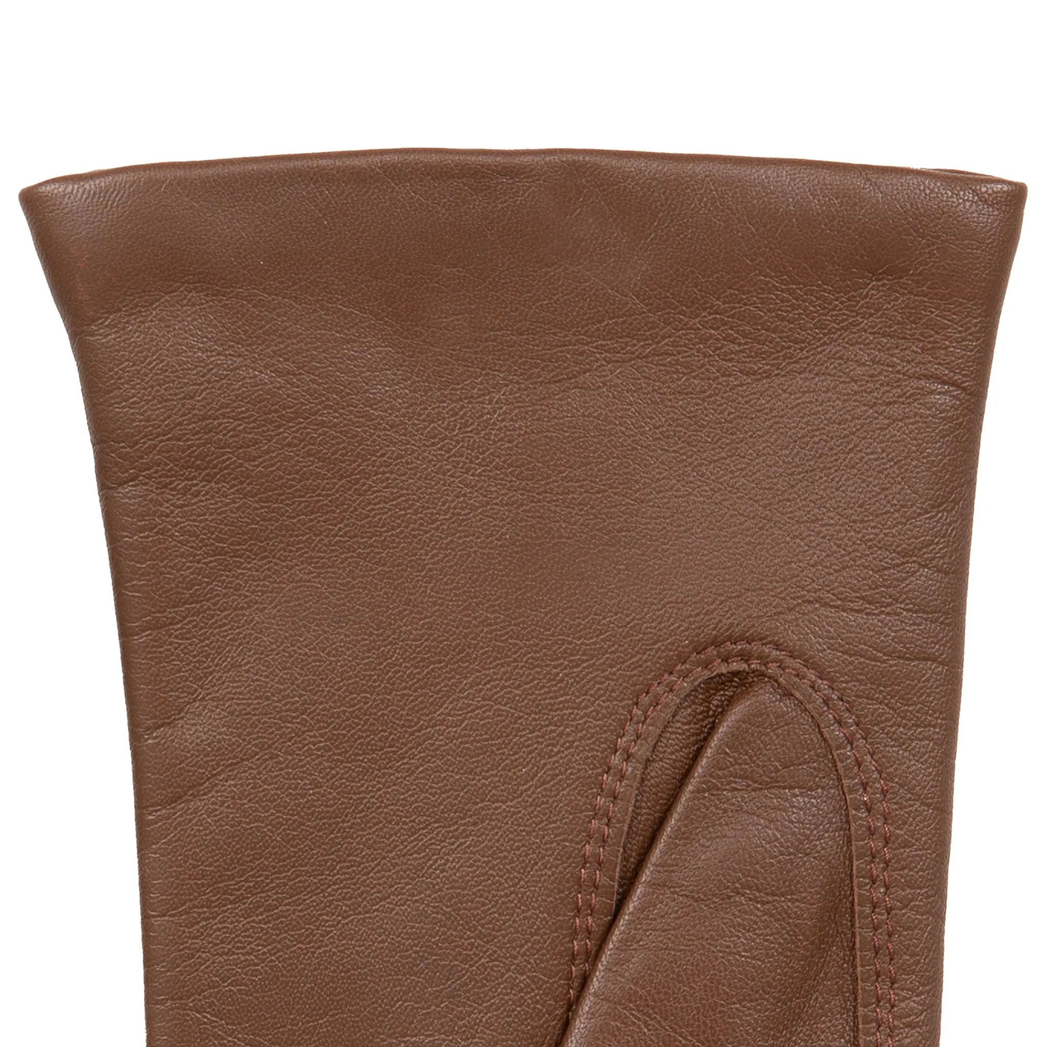 Women's Three-Point Lined Leather Gloves