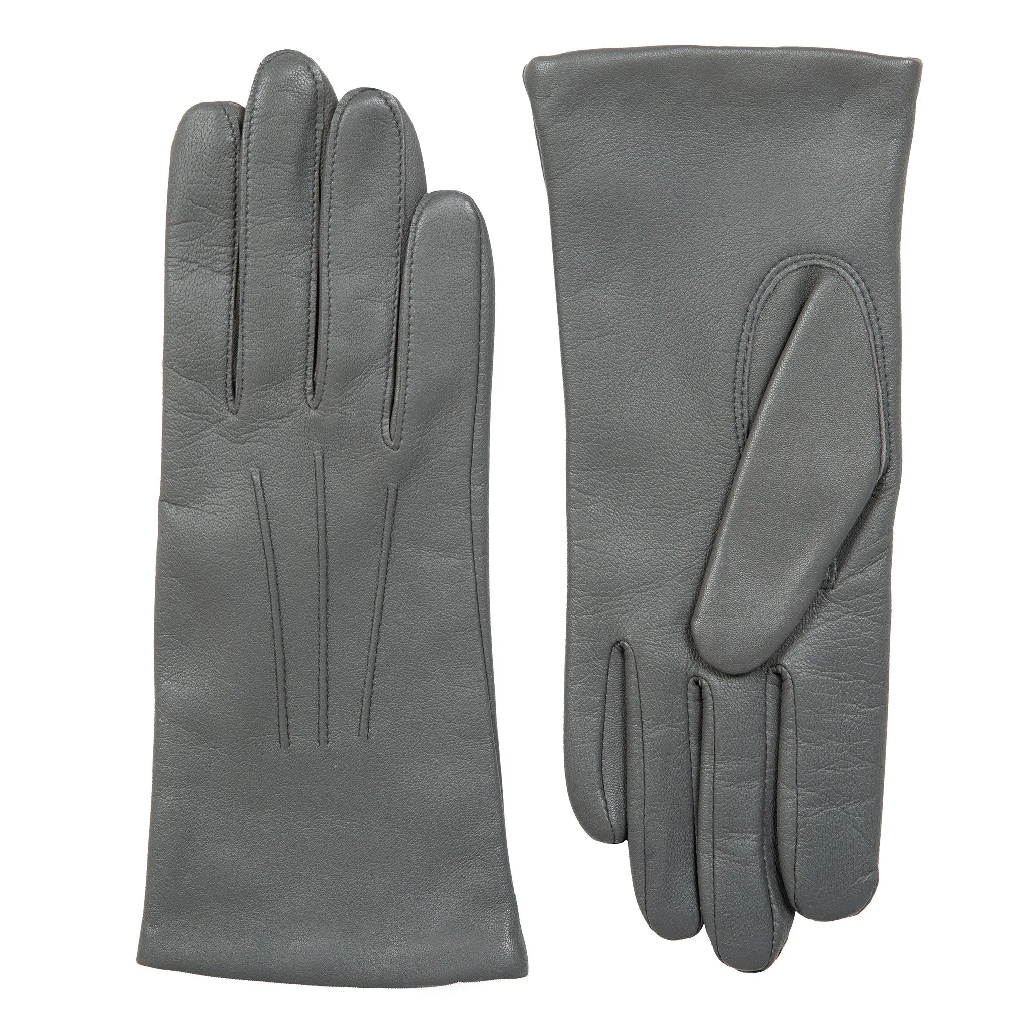 Women's Three-Point Lined Leather Gloves