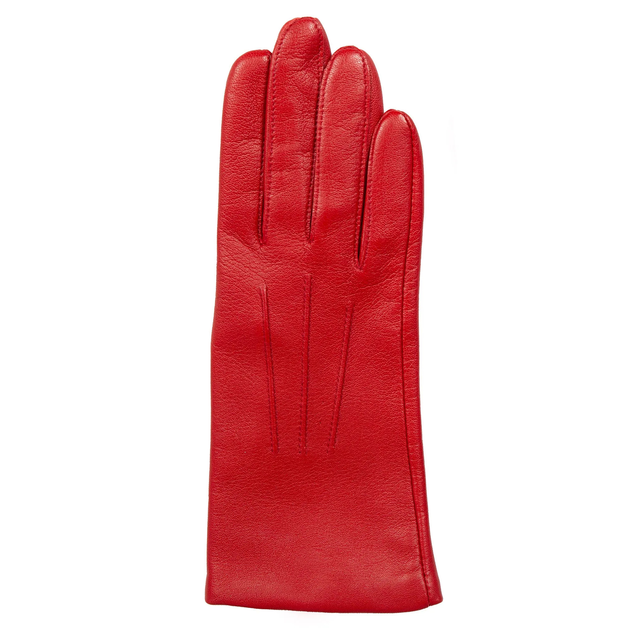 Women's Three-Point Lined Leather Gloves