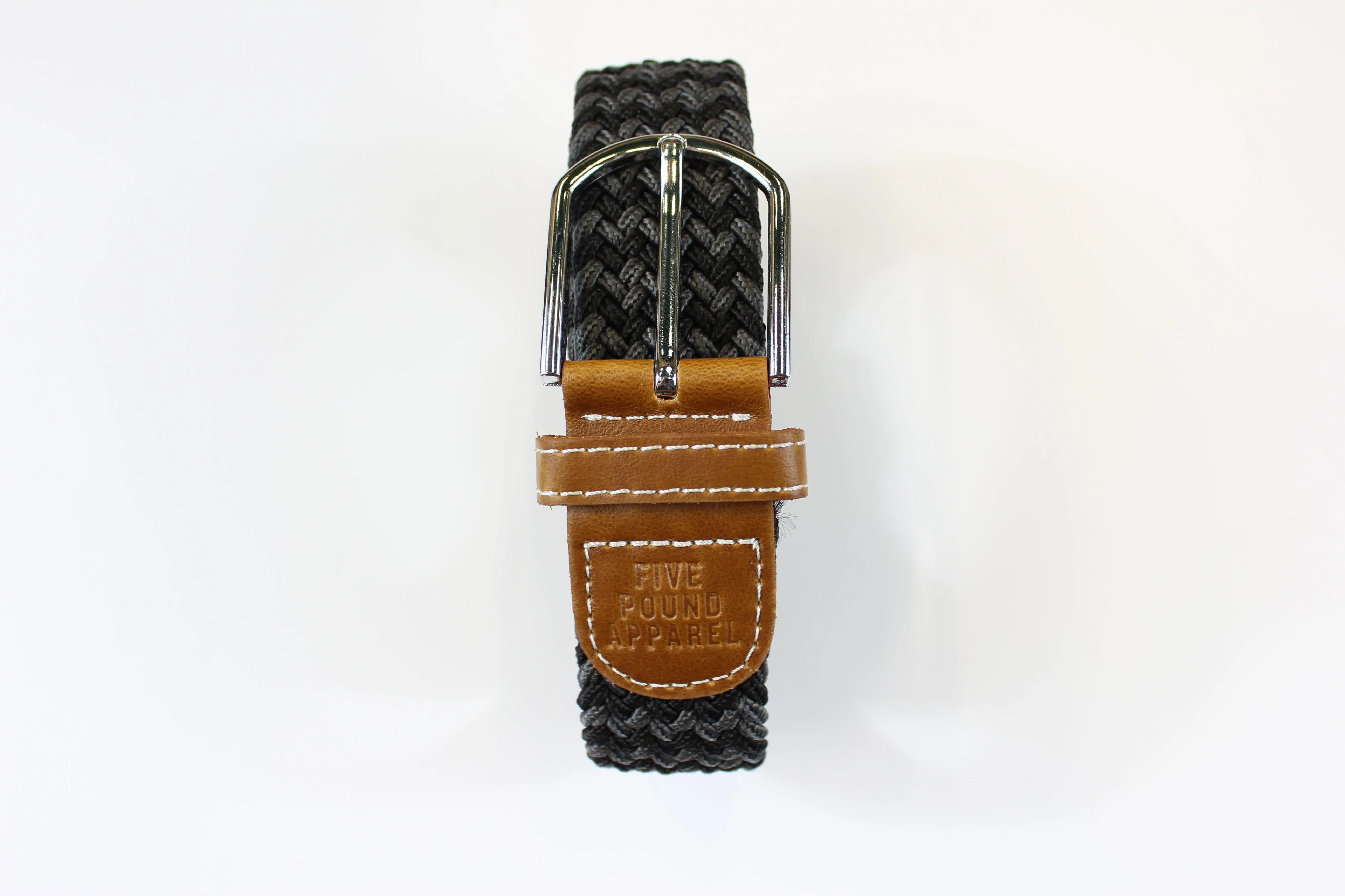 Woven Stretch Belt - Black/Grey