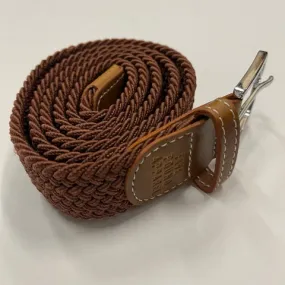 Woven Stretch Belt - Brown